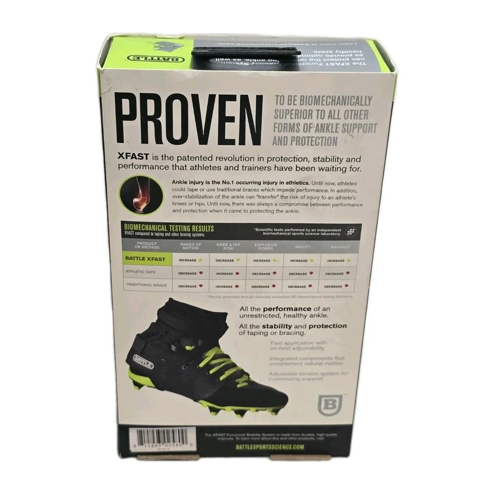 Battle XFAST Ankle Stability System XL White ⚽🏈 | Open‎ Box (OB)
